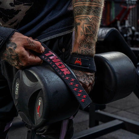 Beste Lifting Straps Extra Grip Zwart met Rood kopen